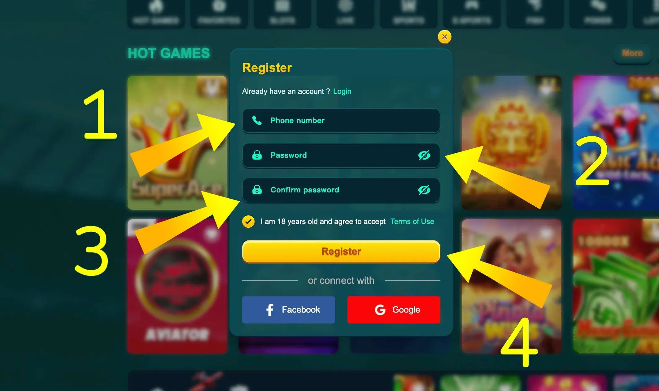 EK333 app registration ফর্ম